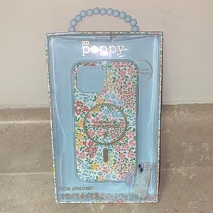 NIB 🎀🌸xo poppy 🌸🎀 iPhone 15/14/13 Floral Phone Case MagSafe compatible